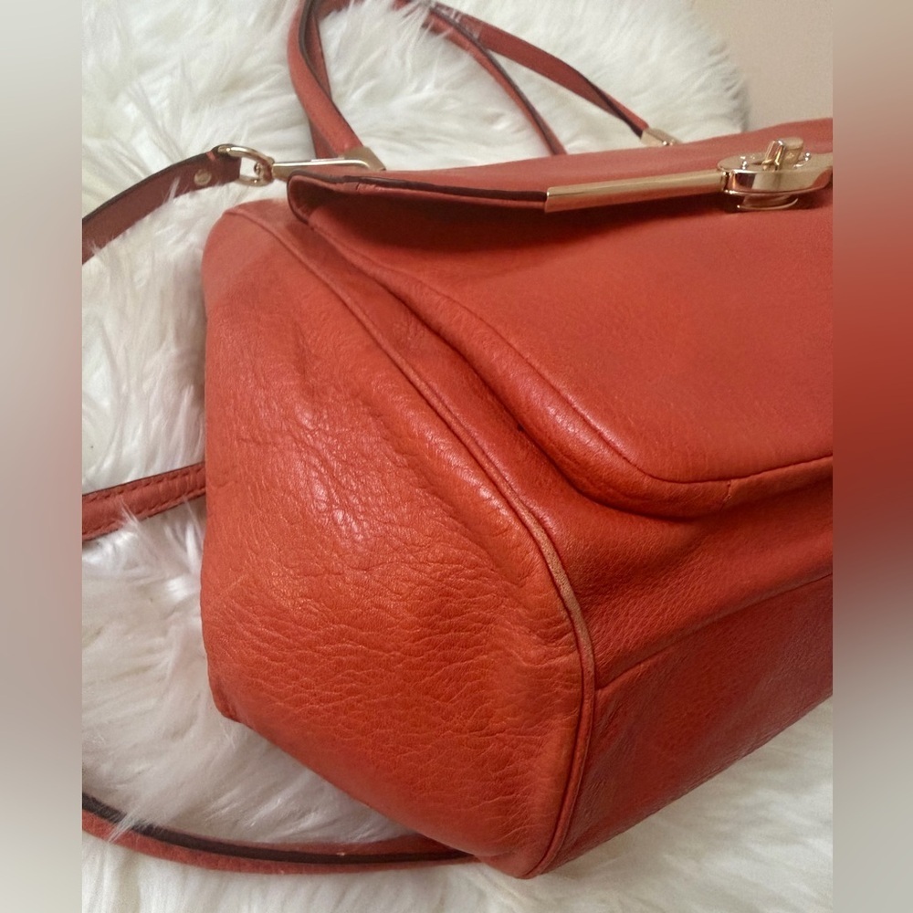 Coach Brick Orange Leather Madison Madeline East West Bag#25166 - Picture 5 of 12